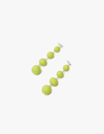 Surface Handmade Falling Shape Earrings In Chartreuse
