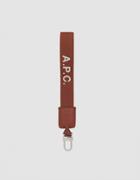 A.p.c. Patrice Keychain In Brown