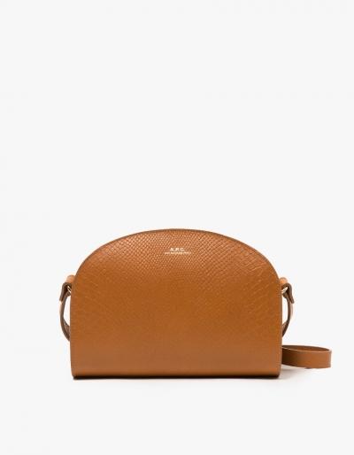 A.p.c. Sac Demi-lune In Caramel