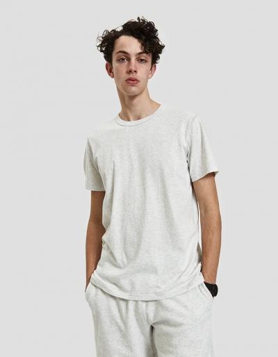 Reigning Champ Ringspun Jersey Tee In Heather Ash
