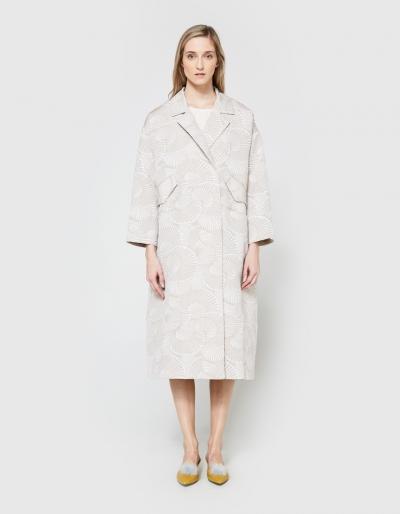 Rodebjer Butler Coat In Ecru