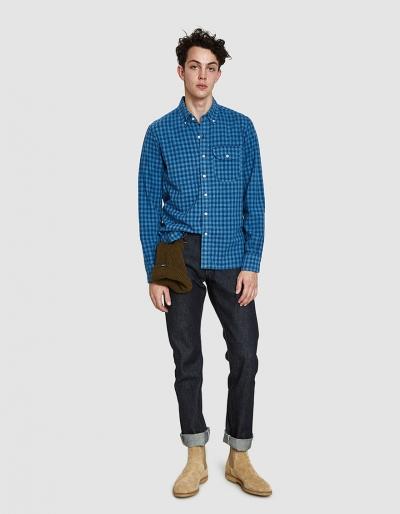 Rogue Territory Jumper Shirt In Indigo Gingham