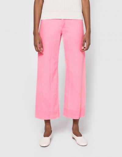 Apiece Apart Wide Leg Pant In Zinc Pink
