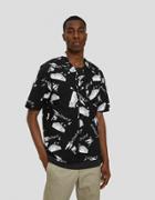 Carhartt Wip S/s Anderson Solid Shirt In Anderson Solid Print / Black