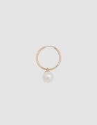 Loren Stewart Single Gold Hoop With Pearl