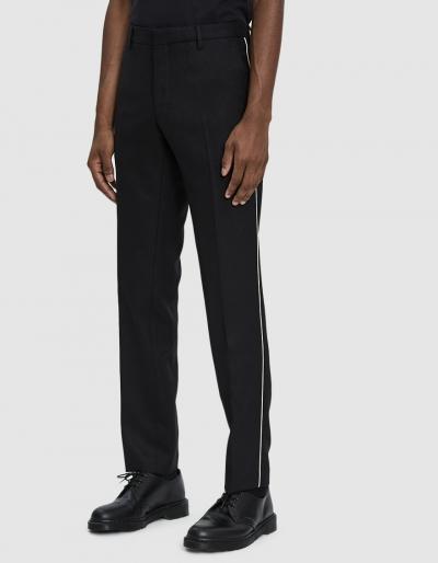 Dries Van Noten Slim Wool Trouser In Black