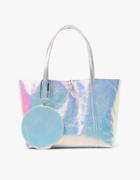 Kara Tie Tote W/ Pouch In Hologram