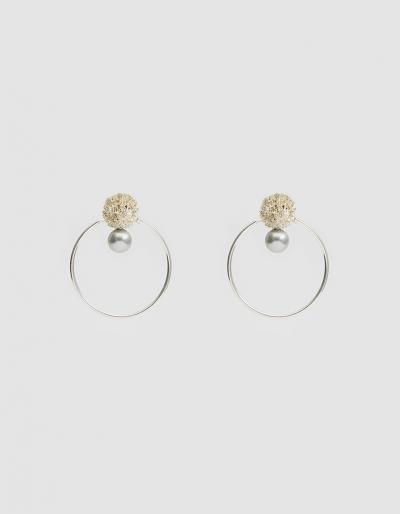 Mirit Weinstock Sparkling Stars & Luna Hoop Earrings