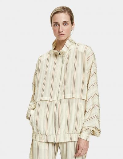 Collina Strada Cardio Striped Silk Windbreaker