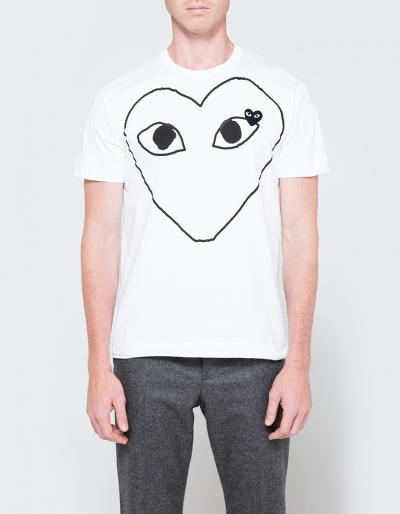 Comme Des Gar Ons Play Play Black T-shirt Play