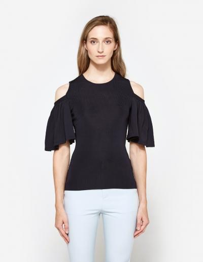 Ganni Romilly Top In Total Eclipse