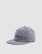Pop Trading Co. Flexfoam 6 Panel Hat In White/red Plaid