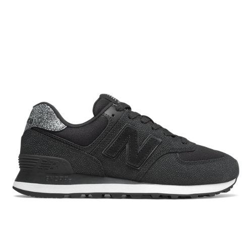 New Balance 574 Pebbled Street Women's 574 Shoes - Black/white (wl574ujc)