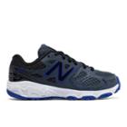 New Balance 680v3 Kids Grade School Running Shoes - Grey/blue/black (kr680pty)