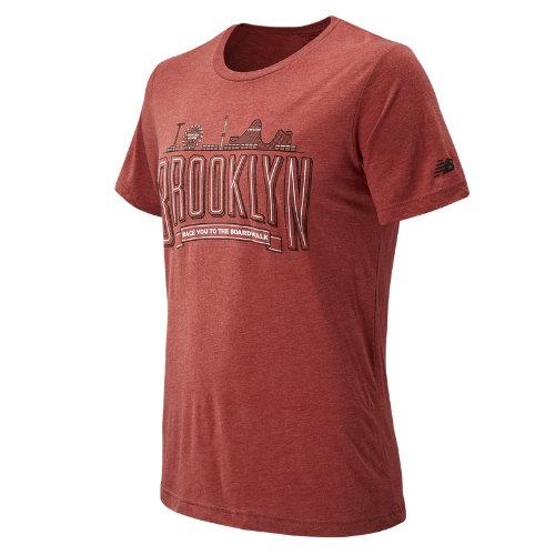 New Balance 71615 Men's Brooklyn Half Coney Is Tee - Red (mt71615vcly)