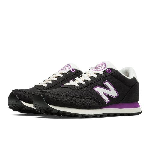 New Balance 501 Rugby Women's Running Classics Shoes - Black, Purple (wl501sbv)