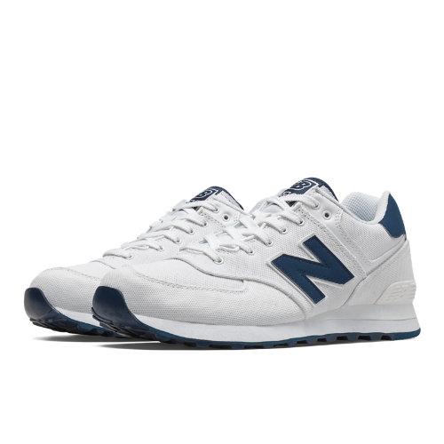 New Balance 574 Pique Polo Pack Women's 574 Shoes - White, Navy (wl574hrw)