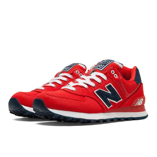New Balance 574 Pique Polo Pack Women's 574 Shoes - Red, Navy (wl574por)