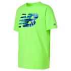 New Balance 14475 Kids' Short Sleeve Graphic Tee - Green (bt14475el)