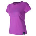 New Balance 53504 Women's Essentials Plus Ss Logo Tee - Violet (wt53504vvl)