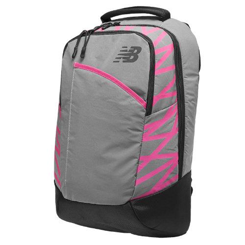 New Balance Men's & Women's Reflective Beacon Backpack - Fluorescent Pink, Silver, Black (nb-1233pk)