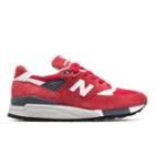 New Balance 998 Suede Men's Made In Usa Shoes - Red/white (m998crd)