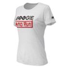 New Balance 73669 Women's Bronx 10 Miler Boogie Down Boom Tee - White (wt73669vwt)