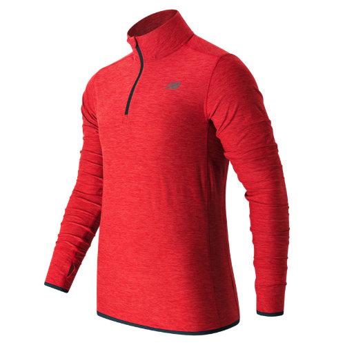 New Balance 53030 Men's N Transit Quarter Zip - Red/black (mt53030amh)