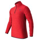 New Balance 53030 Men's N Transit Quarter Zip - Red/black (mt53030amh)