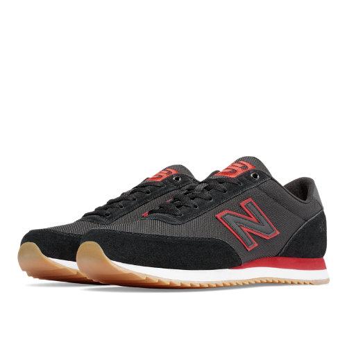 New Balance 501 Ripple Sole Men's Running Classics Shoes - Black/crimson (mz501aad)