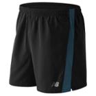 New Balance 61073 Men's Accelerate 5 Inch Short - Black/blue (ms61073bm)