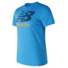 New Balance 71508 Men's Flying Script Tee - Blue (mt71508hlu)