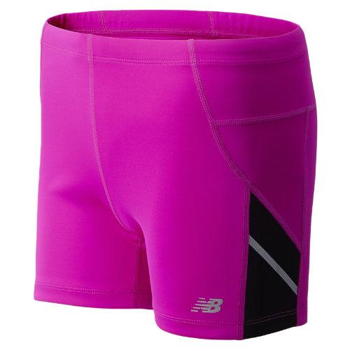 New Balance 4321 Women's Accelerate 4 Inch Fitted Short - Poisonberry, Black (wrs4321pbr)