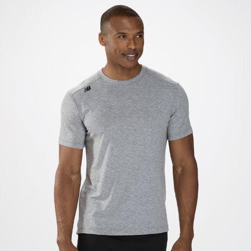 New Balance 0198 Men's Sure Thing Tech Tee - Athletic Grey (mft0198ag)