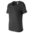New Balance 73124 Women's Graphic Heather Tech Tee - Black/white (wt73124bkw)