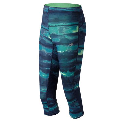 New Balance 71226 Women's Impact Capri Print - Green/blue (wp71226dow)