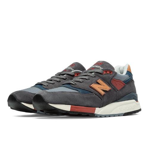 New Balance 998 Distinct Mid-century Modern Men's Made In Usa Shoes - Dark Grey, Tan, Burgundy (m998dbr)