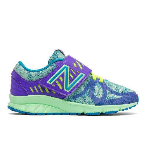 New Balance Hook And Loop 200 Kids' Pre-school Running Shoes - Purple/green/blue (kv200cgp)