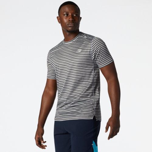 New Balance Mens Printed Impact Run Short Sleeve