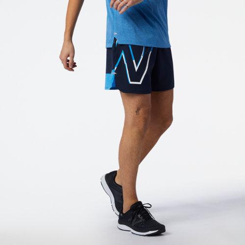 New Balance Men's Printed Impact Run 5 Inch Short