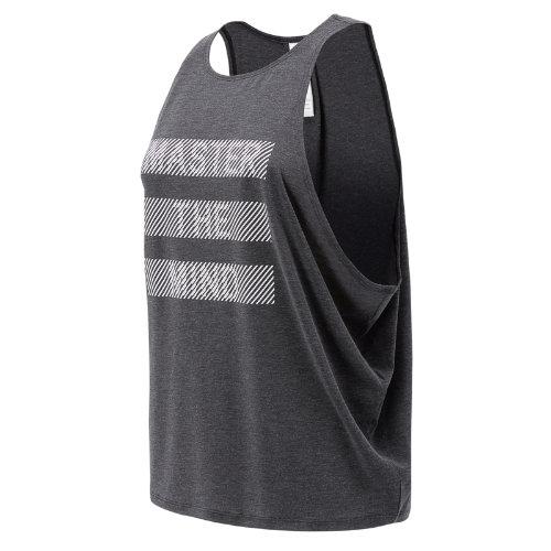 New Balance 73465 Women's Graphic Wedge Layering Tank - Grey (wt73465bkh)