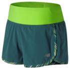 New Balance 71231 Women's Impact 3 Inch Short Print - Grey/green (ws71231ton)