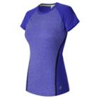 New Balance 61102 Women's Trinamic Short Sleeve Top - Purple (wt61102ssh)