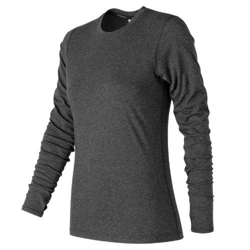 New Balance 73127 Women's Heather Tech Long Sleeve - Grey (wt73127bkh)