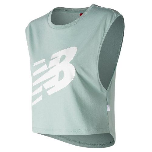 New Balance 91564 Women's Fashion Crop T - Green/white (wt91564wav)