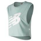New Balance 91564 Women's Fashion Crop T - Green/white (wt91564wav)