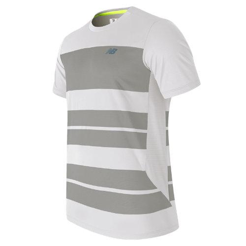 New Balance 53406 Men's Tournament Yarn Dyed Crew - White, Silver Mink (mt53406wsv)