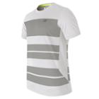 New Balance 53406 Men's Tournament Yarn Dyed Crew - White, Silver Mink (mt53406wsv)