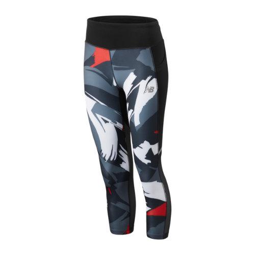 New Balance 83227 Women's Printed Impact Capri - Red/white/black (wp83227vlr)