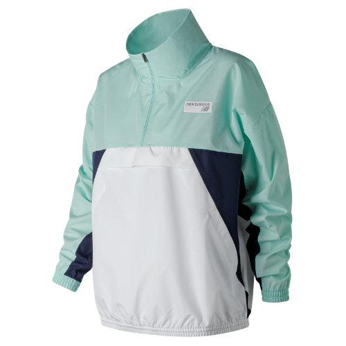 New Balance 91557 Women's Nb Athletics Windbreaker Pullover - Blue (wj91557lrf)